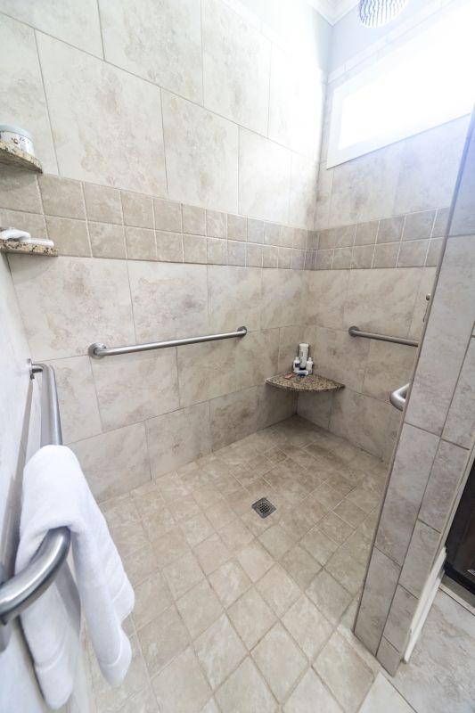 Shower with Recessed Shelves